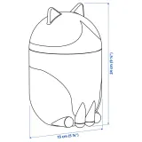 IKEA GREJSIMOJS (ИКЕА ГРЕЙСИМОЙС) — Контейнер с крышкой, в форме кота, чёрный/белый — фото 5