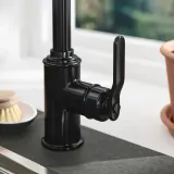 IKEA TAKSJÖN (ИКЕА ТАКШЁН) — Смеситель для кухни с боковой рукояткой, чёрный — фото 4