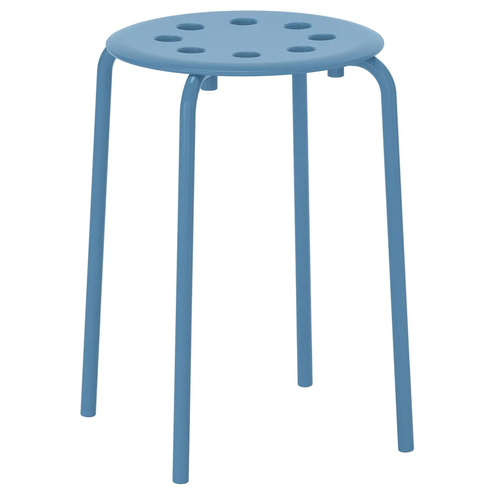 IKEA MARIUS (ИКЕА МАРИУС) — Табурет, синий 45 см