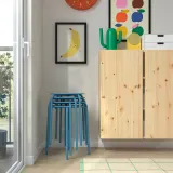 IKEA MARIUS (ИКЕА МАРИУС) — Табурет, синий 45 см — фото 3
