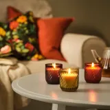 IKEA TÖRNFÅGEL (ИКЕА ТЁРНФОГЕЛ) — Ароматическая свеча в стекле, ваниль разные цвета 20 ч — фото 2