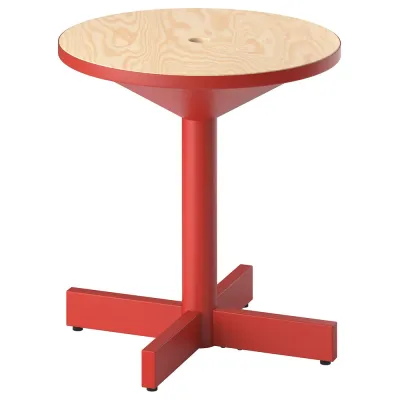 IKEA GRIMSARBO (ИКЕА ГРИМСАРБО) — Столик, сосновая фанера/ярко-красный