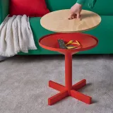 IKEA GRIMSARBO (ИКЕА ГРИМСАРБО) — Столик, сосновая фанера/ярко-красный — фото 5
