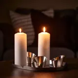 IKEA PRAKTAND (ИКЕА ПРАКТАНД) — Подставка под свечу, нерж. сталь 35х26 см — фото 3