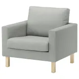IKEA SALTSJÖBADEN (ИКЕА САЛТШЁБАДЕН) — Чехол на кресло, Тонеруд серый — фото 2