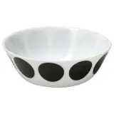 IKEA OFTAST (ИКЕА ОФТАСТ) — Миска, белый чёрный/узор в горошек 15 см — фото 1