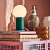 IKEA PS 2026 (ИКЕА ПС 2026) — Переносная лампа LED, на батарейках с регулировкой яркости/зелёный светло-розовый 22 см — фото 2