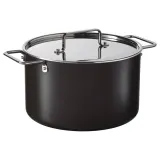 IKEA GULDÖRING (ИКЕА ГУЛДЁРИНГ) — Кастрюля с крышкой, антипригарное покрытие/нержавеющая сталь чёрно-серая 5 л — фото 1