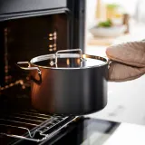 IKEA GULDÖRING (ИКЕА ГУЛДЁРИНГ) — Кастрюля с крышкой, антипригарное покрытие/нержавеющая сталь чёрно-серая 5 л — фото 3