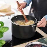 IKEA GULDÖRING (ИКЕА ГУЛДЁРИНГ) — Кастрюля с крышкой, антипригарное покрытие/нержавеющая сталь чёрно-серая 5 л — фото 4