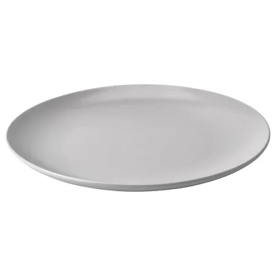 IKEA FÄRGKLAR (ИКЕА ФЭРГКЛАР) — Тарелка, матовая светло-серая 26 см