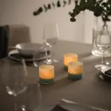 IKEA VINDSTILLA (ИКЕА ВИНДСТИЛЛА) — Подсвечник для чайных свечей, зелёный 7 см — фото 2