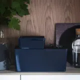 IKEA KUGGIS (ИКЕА КУГГИС) — Крышка, чёрно-синяя 26х35 см — фото 4
