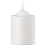 IKEA SMÅLOM (ИКЕА СМОЛОМ) — Свеча столбик LED, на батарейках белая 9 см — фото 1