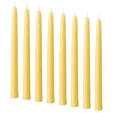 IKEA KLOKHET (ИКЕА КЛОКХЕТ) — Свеча коническая без запаха, бледно-жёлтая 25 см, 6 ч. — фото 1