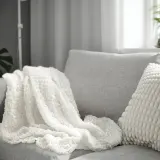 IKEA OFELIA (ИКЕА ОФЕЛИА) — Плед, белый 130х170 см — фото 2