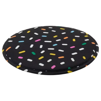 IKEA PUGGEHATT (ИКЕА ПУГГЕХАТТ) — Подушка на стул, узор в горошек/круглая