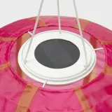 IKEA SOLVINDEN (ИКЕА СОЛВИНДЕН) — Подвесной светильник LED на солнечной батарее, для улицы шар/оранжевый тёмно-розовый 45 см — фото 2