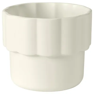 IKEA HÄNGSÄLG (ИКЕА ХЭНГСЭЛГ) — Кашпо, кремовый 15 см