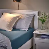 IKEA VÅRVIAL (ИКЕА ВОРВИАЛ) — Простыня на резинке, синий 120x200 см — фото 3