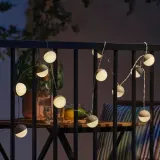 IKEA SOLVINDEN (ИКЕА СОЛВИНДЕН) — Гирлянда LED, 12 лампочек, на солнечной батарее/бежевый белый — фото 3