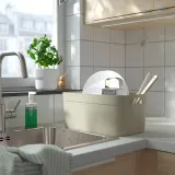 IKEA SPJUTLILJA (ИКЕА СПЙУТЛИЛЙА) — Сушилка для посуды, светлый серо-бежевый — фото 3