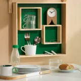IKEA FLODKRÄFTA (ИКЕА ФЛОДКРЭФТА) — Часы, пробка белый 8x15x4 см — фото 2