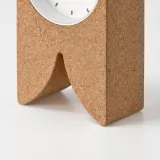 IKEA FLODKRÄFTA (ИКЕА ФЛОДКРЭФТА) — Часы, пробка белый 8x15x4 см — фото 6