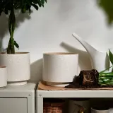 IKEA SANDKÖRSBÄR (ИКЕА САНДКЁРСБЭР) — Кашпо, для дома и улицы/бежевое 19 см — фото 3
