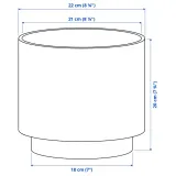 IKEA SANDKÖRSBÄR (ИКЕА САНДКЁРСБЭР) — Кашпо, для дома и улицы/бежевое 19 см — фото 6