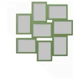 IKEA VÄXBO (ИКЕА ВЭКСБО) — Мультирамка на 8 фото, зелёная 13x18 см — фото 1