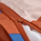 IKEA BARNDRÖM (ИКЕА БАРНДРЁМ) — Пододеяльник и наволочка, розово-красный/в полоску 150x200/50x60 см — фото 6