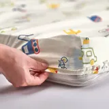 IKEA BARNDRÖM (ИКЕА БАРНДРЁМ) — Простыня на резинке, белая/с рисунком техники 90x200 см — фото 3
