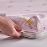 IKEA BARNDRÖM (ИКЕА БАРНДРЁМ) — Простыня на резинке, розовая/с единорогами 90x200 см — фото 3