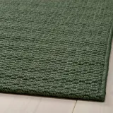 IKEA MORUM (ИКЕА МОРУМ) — Ковёр тканый плоский, для дома и улицы, тёмно-зелёный 60x150 см — фото 3