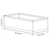 IKEA KOSINGEN (ИКЕА КОСИНГЕН) — Коробка для хранения, светло-серая 20x38x12 см — фото 6