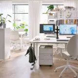 IKEA STUBBERGET (ИКЕА СТУББЕРГЕТ) — Держатель для ноутбука на кронштейн, чёрный — фото 2