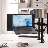 IKEA STUBBERGET (ИКЕА СТУББЕРГЕТ) — Держатель для ноутбука на кронштейн, чёрный — фото 3