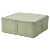 IKEA HEMMAFIXARE (ИКЕА ХЕММАФИКСАРЕ) — Коробка для одежды/белья, цветочный узор/бледный серо-зелёный 44x51x19 см — фото 1