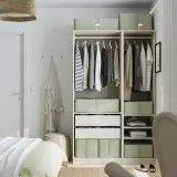 IKEA HEMMAFIXARE (ИКЕА ХЕММАФИКСАРЕ) — Коробка для одежды/белья, цветочный узор/бледный серо-зелёный 44x51x19 см — фото 3