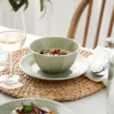 IKEA STRIMMIG (ИКЕА СТРИММИГ) — Миска, керамика бледный серо-зелёный 15 см — фото 2