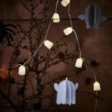 IKEA KUSTFYR (ИКЕА КУСТФИР) — Светодиодная гирлянда, 12 лампочек, на батарейках для помещений/призрак белый — фото 4