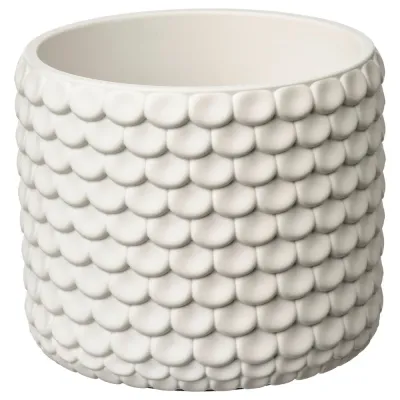 IKEA GLACIÄRBJÖRN (ИКЕА ГЛАСИЭРБЙЁРН) — Кашпо для цветочного горшка, белое 9 см