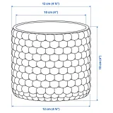 IKEA GLACIÄRBJÖRN (ИКЕА ГЛАСИЭРБЙЁРН) — Кашпо для цветочного горшка, белое 9 см — фото 3