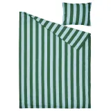 IKEA SLÅNHÖSTMAL (ИКЕА СЛОНХЁСТМАЛ) — Пододеяльник и наволочка, светло-голубой/тёмно-зелёный в полоску 150x200/50x60 см — фото 6