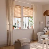 IKEA LENDA (ИКЕА ЛЕНДА) — Занавеска на завязках, 2 шт., кремовая/на тесьме 140x260 см — фото 2