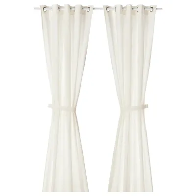 IKEA RITVA (ИКЕА РИТВА) — Занавеска на люверсах, 2 шт., белая 145x250 см