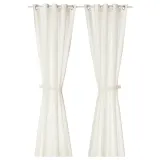 IKEA RITVA (ИКЕА РИТВА) — Занавеска на люверсах, 2 шт., белая 145x250 см — фото 1