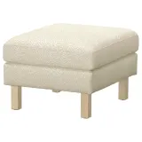 IKEA SALTSJÖBADEN (ИКЕА САЛТШЁБАДЕН) — Чехол на пуф, Виттанги светло-бежевый/белый — фото 2