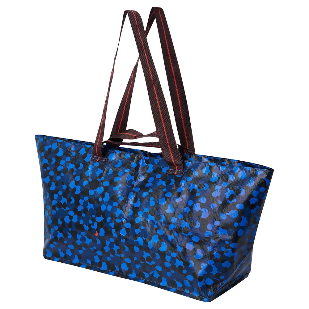 IKEA SPJUTSÖ (ИКЕА СПЙУТСЁ) — Сумка, синий узор, 18x45x28 см/22 л